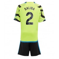 Arsenal William Saliba #2 Vonkajší Detský futbalový dres 2023-24 Krátky Rukáv (+ trenírky)